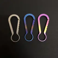 Porte clés en alliage de titane, pendentif de voiture, Simple, créatif, de haute qualité, boucle multifonctionnelle pour sac à dos extérieur 