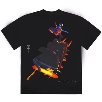 Футболка для мужчин и женщин Travis Scott Cactus Jack Astro Jackboys, Повседневная футболка Astroworld, мужские футболки Футболка для мужчин и женщин Travis Scott Cactus Jack Astro Jackboys, Повседневная футболка Astroworld, мужские футболки