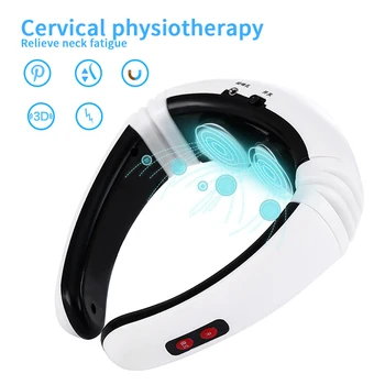 

1PC Electric Neck Massager Pulse Back 6 Modes waist massager Far Infrared Heating Pain Relief Tool Health Care Relax health tool