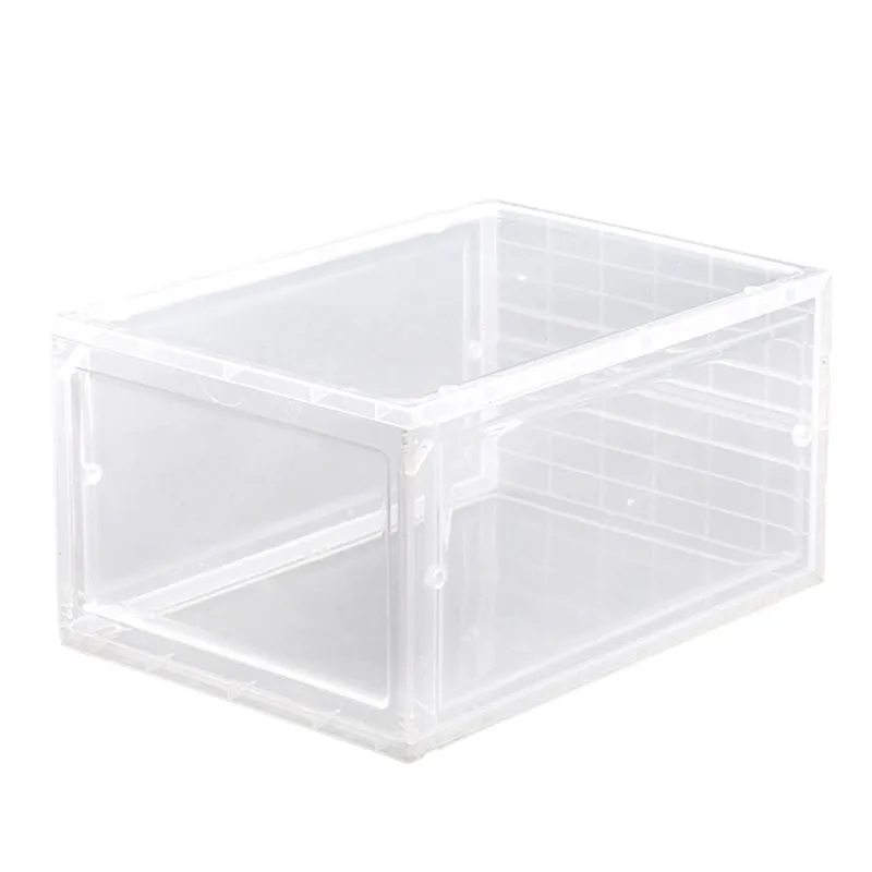 Kopen Boot Schoen Plastic Opbergdoos Transparante Doos Stapelbaar Case Lade Organizer Thuis FPing