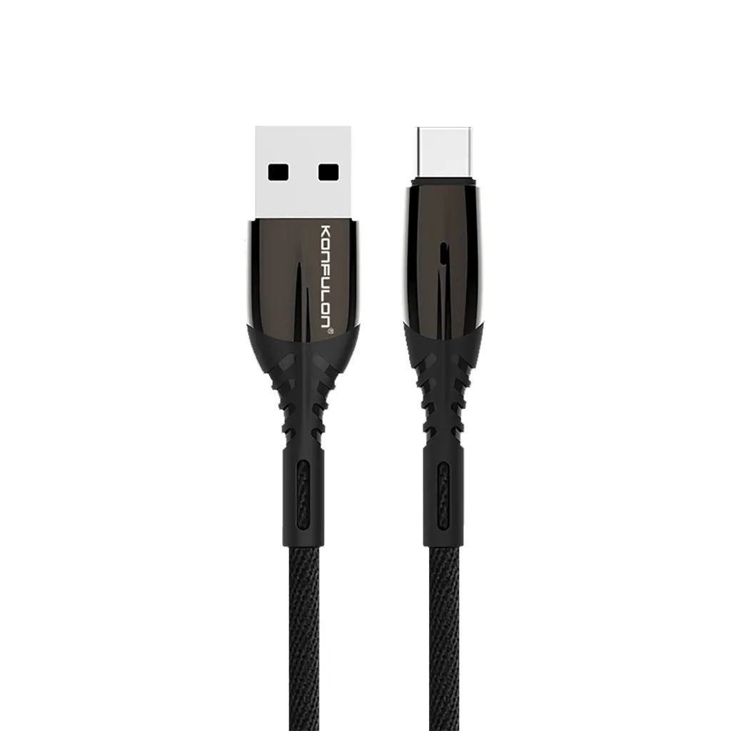 1 м type-C USB кабель для передачи данных 2.4A прочный кабель для быстрой зарядки для samsung Galaxy Note10+ кабель type-C для huawei Xiaomi# y4