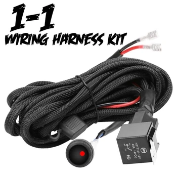 

ON/OFF Lead Wiring Harness Kit Switch 40A Cable Universal 1-To-1 16AWG LED