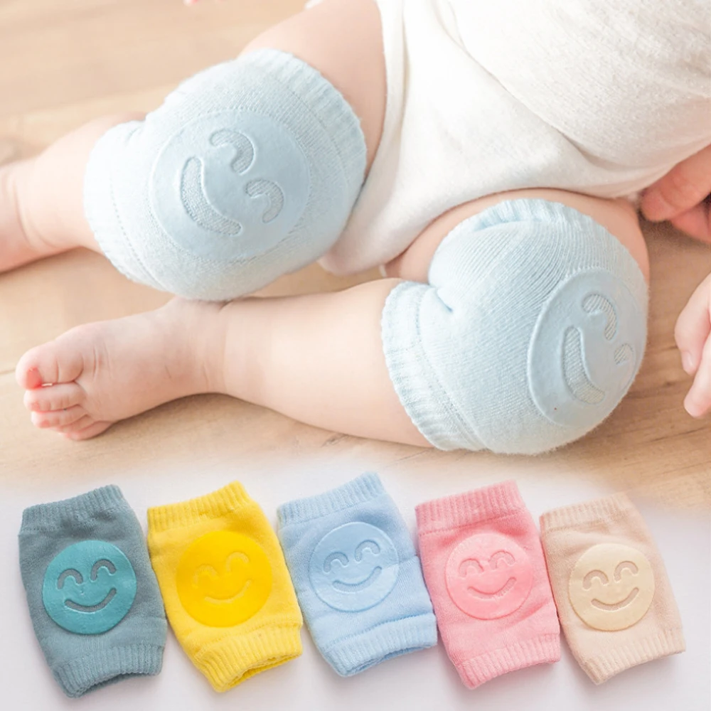 

Kids Non Slip Crawling Elbow Infants Toddlers Baby Accessories Smile Knee Pads Protector Safety Kneepad Leg Warmer Girls Boys