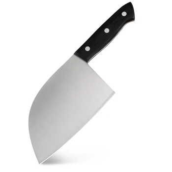 

SOWOLL 3cr13 Stainless Steel Butcher Knife Sturdy Sharp Blade Full Tang Serbian Chef Knife Camping Hunting Knife for Meat Fish