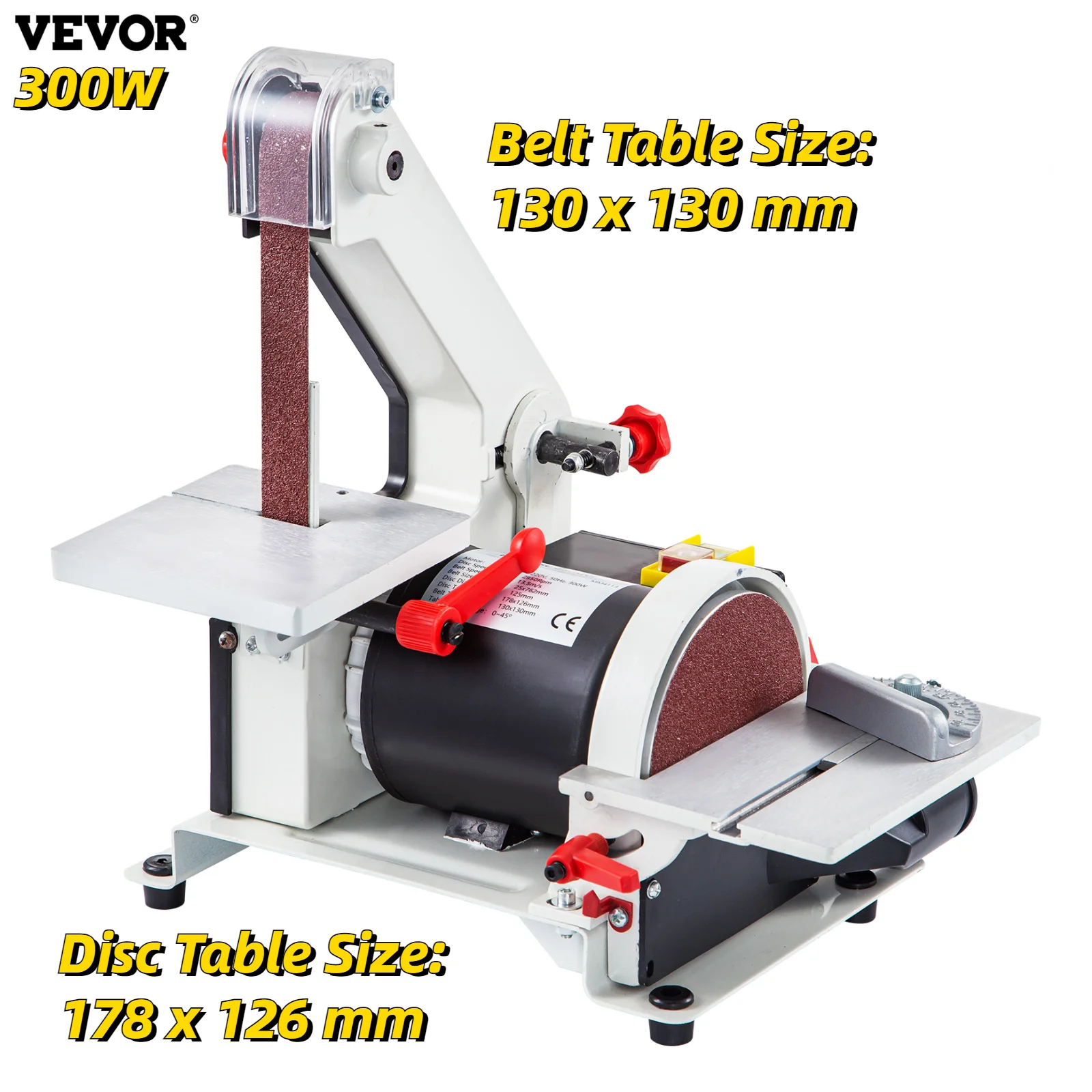 VEVOR 300W Electric Belt Sander Mini Table Disc Fixed-Angle Sharpener Abrasive Cutting Edge Machine Knife Polisher Grinder | Инструменты