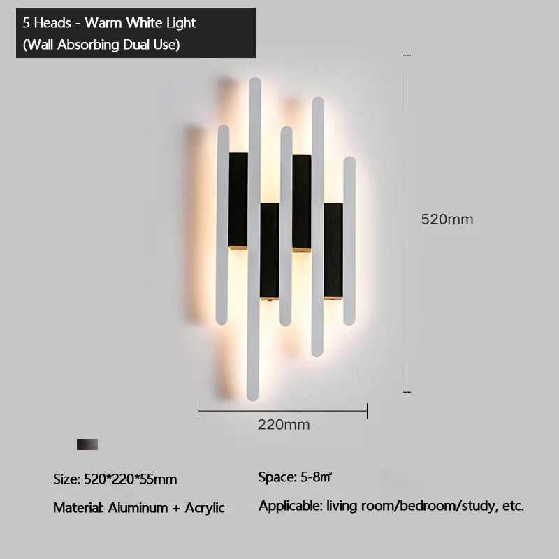 L (warm light) Освещение для потолка и стен. Современный Креативный светодиодный настенный светильник, Скандинавская спальня гостиная коридор настенный светильник-бра для гостиницы потолочный светильник - Цвет абажура: L (warm light)