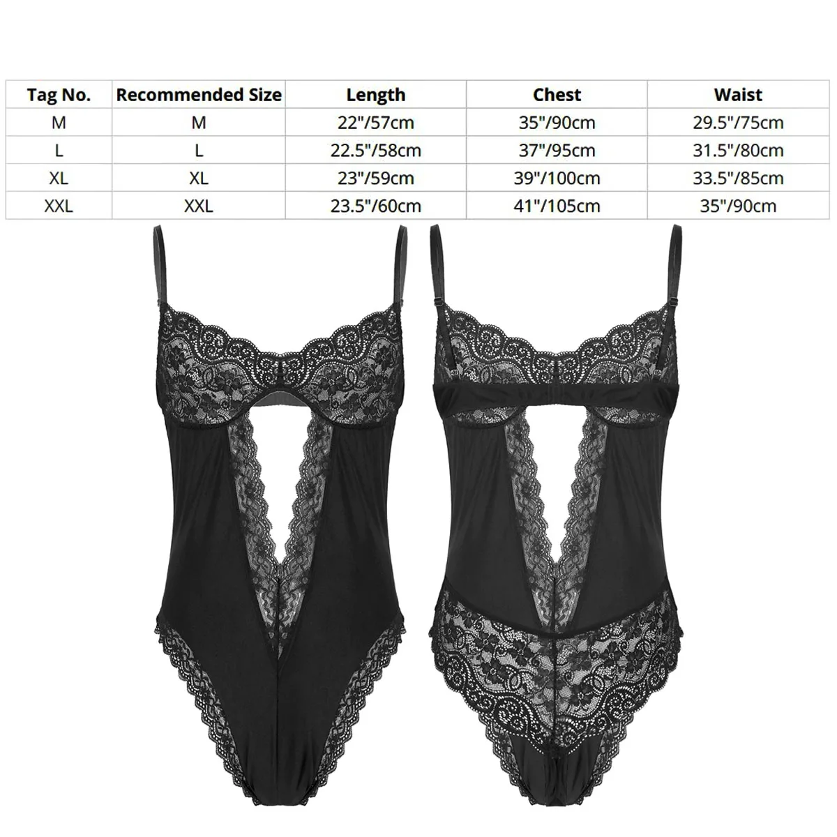 Men Sexy Bodysuit Lingerie Gay Male Sissy Lace See Through Teddy Crossdress Hollow Out Teddies Catsuit Nightwear Sleepwear