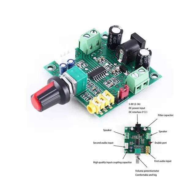 

A23-- 10W DC 5V HT8696 Digital Power Amplifier Module 4ohm 8ohm Dual