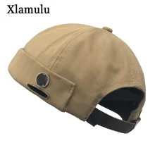 Модная Мужская Уличная Повседневная шапка Docker, Морячка, Байкерская шапка, шапка без полей, унисекс, тыква, черная, Harajuku, шапка, зимняя шапка