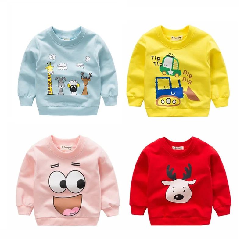 Herbabe Baby Girl Tops T-shirts Long Sleeve Toddler Girls Clothes Cotton Newborn Boy Shirts First Birthday Costume 6M-3Year