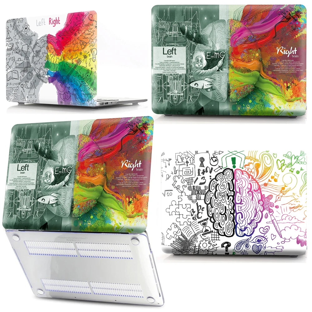 Smart Brain Design Laptop Case Shell For Macbook Air Pro Retina 11 12 13 15 For Mac 13.3 Touch Bar A1706 New Air 13.3 A2159 2020