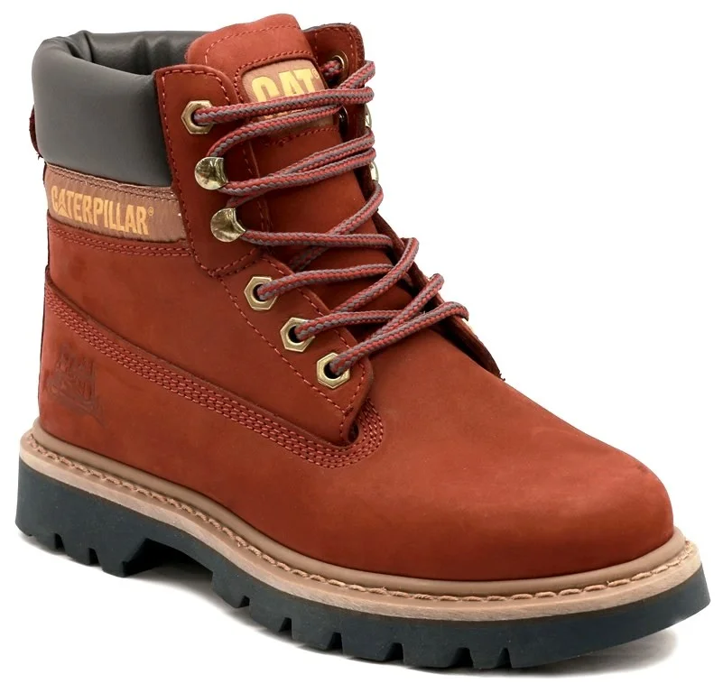 Caterpillar Колорадо Maroon высоким голенищем из натурального нубука Из коровьей кожи