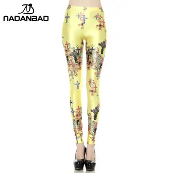 

NADANBAO $4.99 For 1 Pcs /$7.99 For 2 Pcs/$9.99 For 3 Pcs/$10.99 For 4 Pcs Vintage Cross Women Leggings Slim Fitness Pants