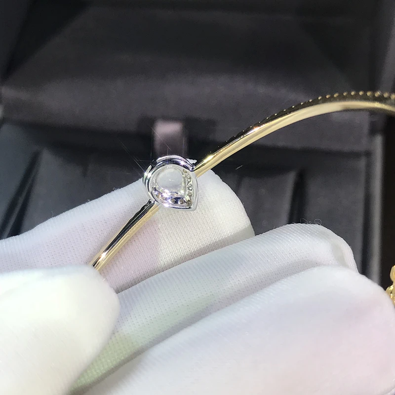 18K Bracelet 0.6ct natural yellow diamond and white diamond Bracelet