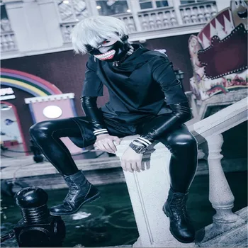 

Tokyo ghoul cosplay Kaneki Ken Anime And wig props Halloween character costume party performance costume Combat costume