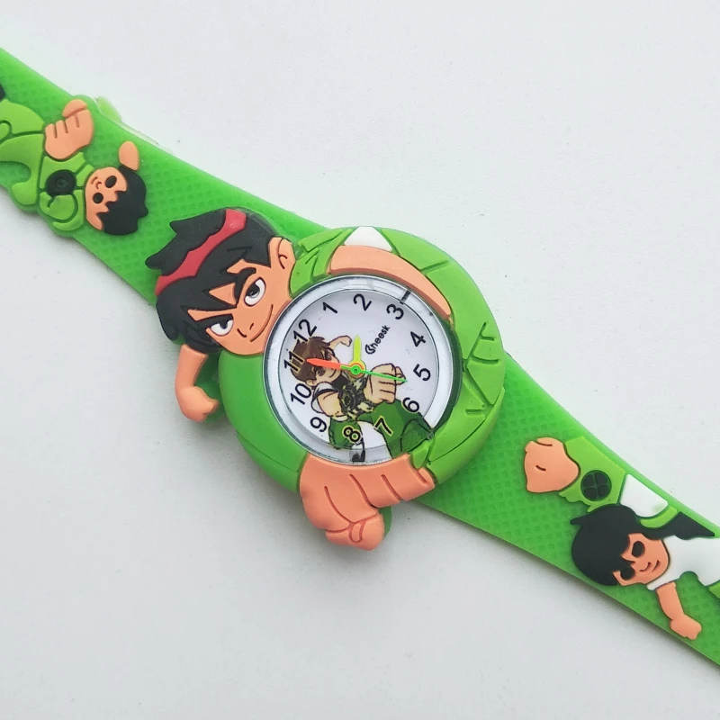 

Dropshipping Kids Watches Life Waterproof Silicone Handsome Cartoon BEN 10 Watch Boy Clock Fashion Children Electronic Watch