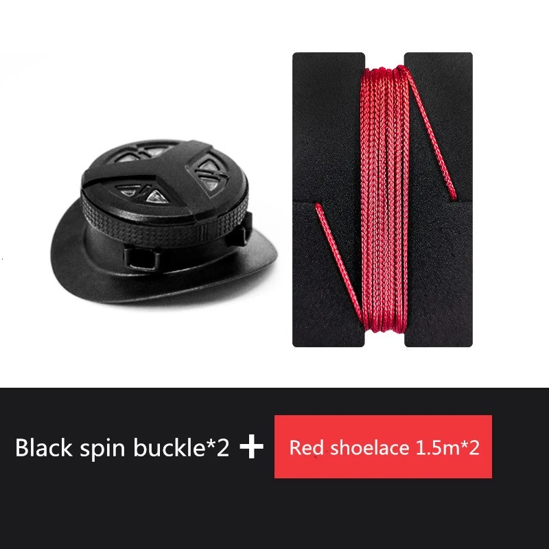 Black Red Открытый спортивный Быстрый шнурок Сильный Прочный автоматический спин Пряжка анти-офф удобство Пешие прогулки альпинизм хлопок и лен шнурки - Цвет: Black Red