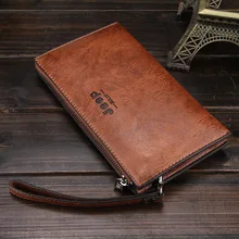Men's Hand Bag Business Sense Long Zipper Bag Gift Wallet Men's Wallet in Stock Wallet Length Main Material Pattern Type Style