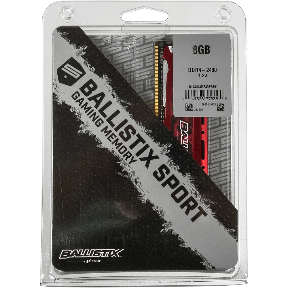 Память DDR4 8Gb 2400MHz Crucial BLS8G4D240FSEK RTL PC4-19200 CL16 DIMM 288-pin 1.2В kit