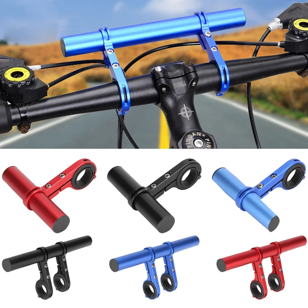 

20CM Carbon Tube Bicycle Handlebar Extender Mount Mountain MTB Bike Cycling Headlight Bracket Lamp Flashlight Holder Accessorie