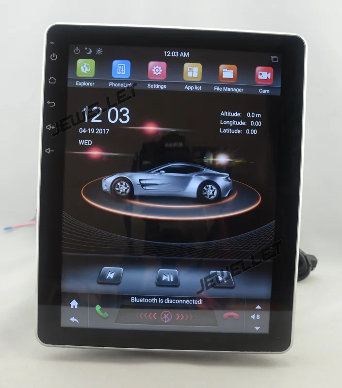 

9.7" tesla style vertical screen universal double din android 7.1 Car GPS radio Navigation with 4G/Wifi DVR OBD mirror link