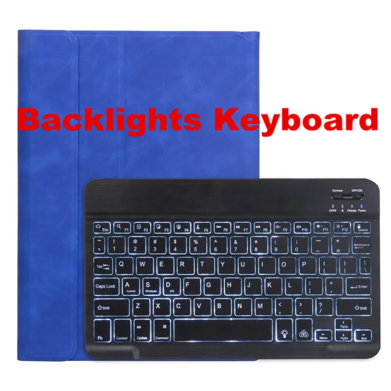 Съемная Bluetooth клавиатура для iPad 10," A2200 A2198 A2232 смарт-чехол для iPad Air 10,5" A2123 A2152 A2153 - Цвет: Backlights-BL-BGBBK