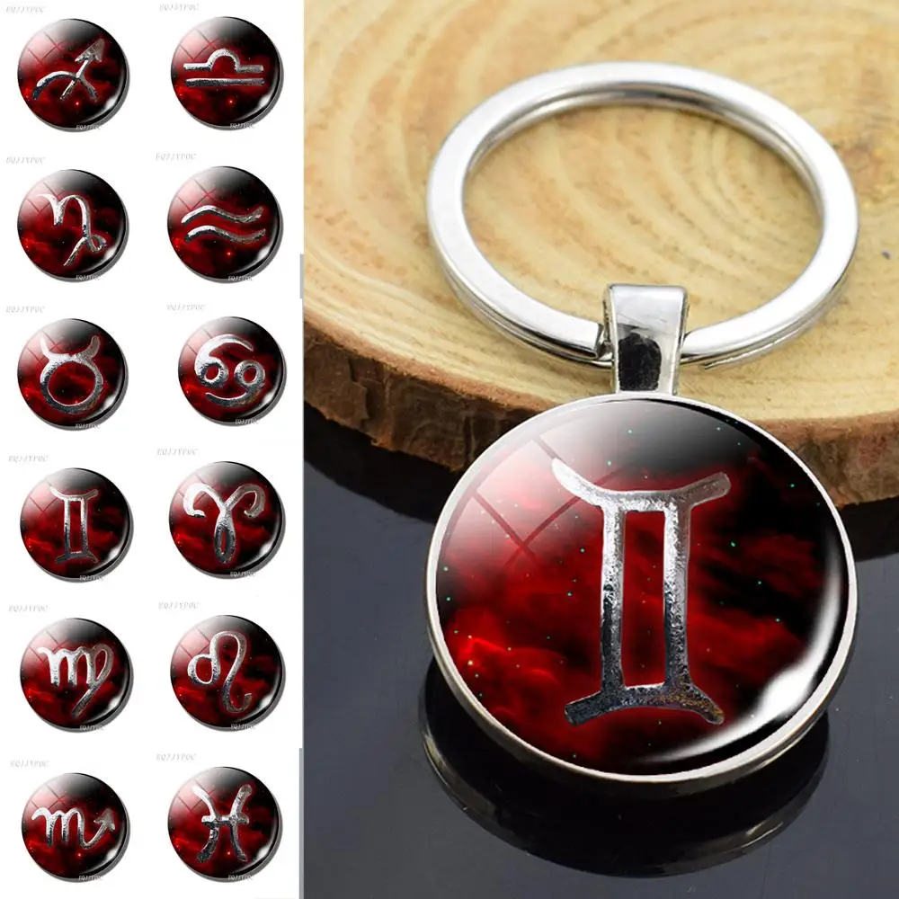 Модный брелок для ключей с 12 созвездиями|Брелоки| |
