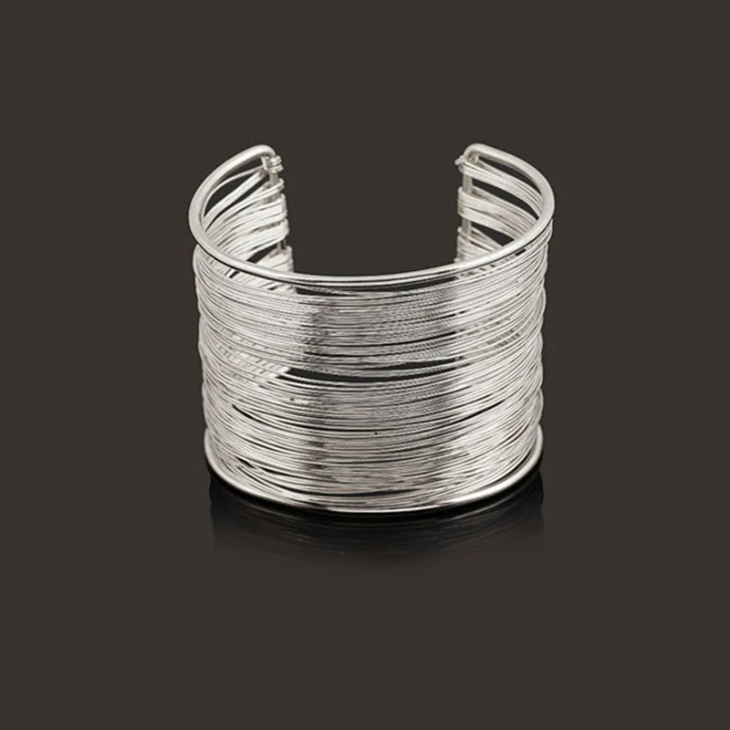 Punk Multilayer Metal Wires Strings Bracelets for Women,bangle bracelet,snake bangle bracelet