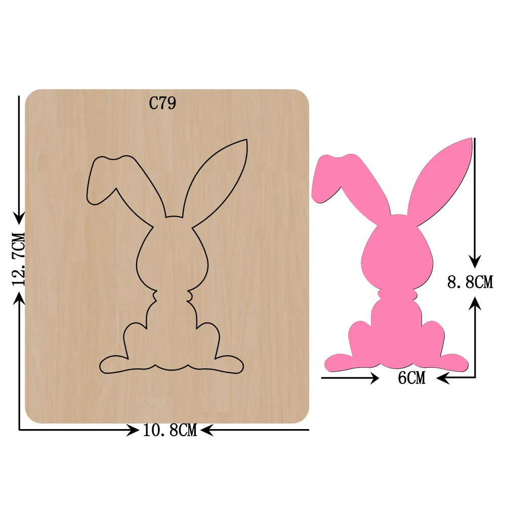 Новый Кролик деревянный штамп для скрапбукинга режущие штампы обычных