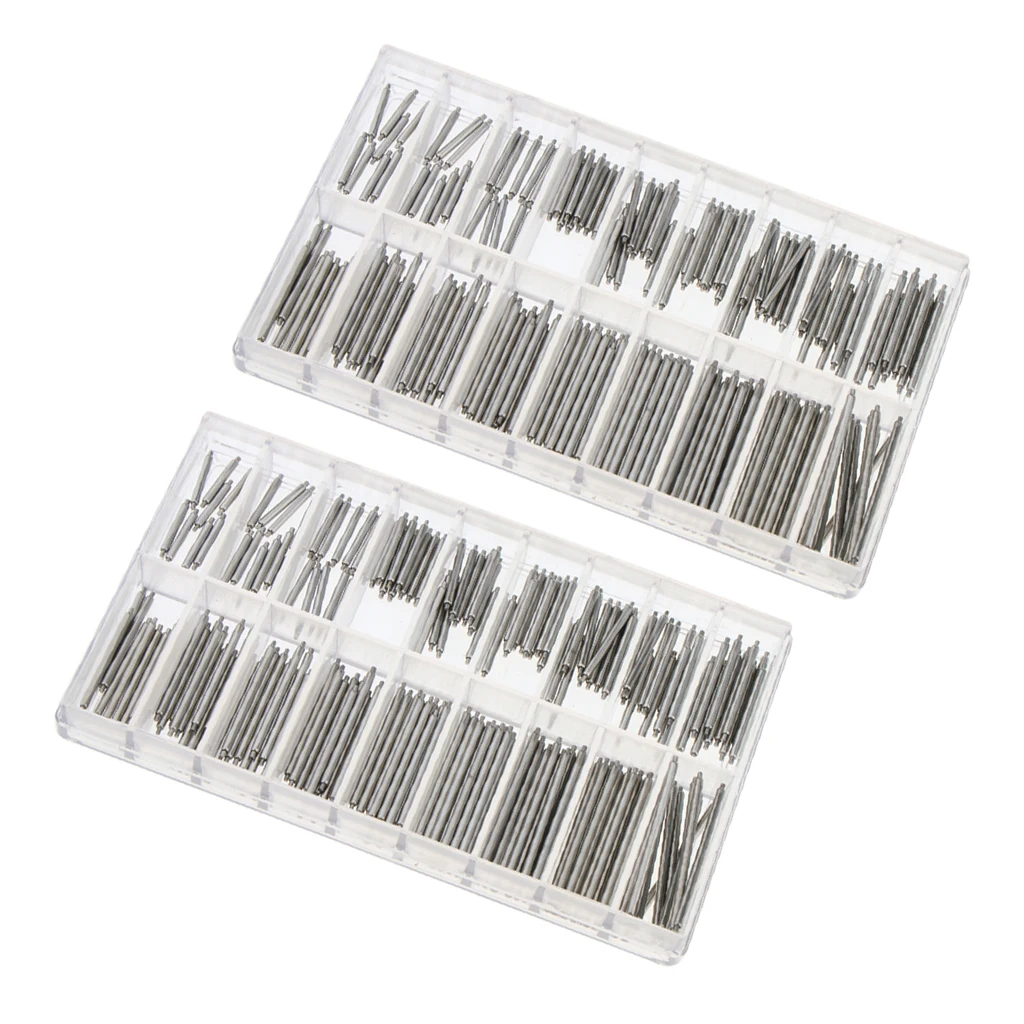 360Pcs Stainless Steel Watch Band Spring Bar Removal Tool Pin 1.5/1.8mm Dia