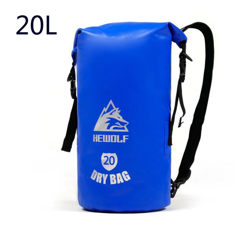 20L BLUE Водонепроницаемые сумки Сверхлегкий плавательный сухой мешок пляж Дрифтинг открытый рюкзак рафтинг дорожные сумки 5L 15L 20L 30L - Цвет: 20L BLUE