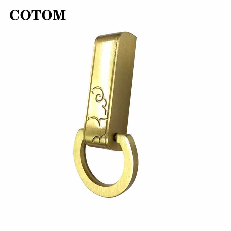 

Gold Ring Pull Brass Clouds Carving Cabinet Dresser Cupboard Knobs Morden Pulls For Furniture Handle