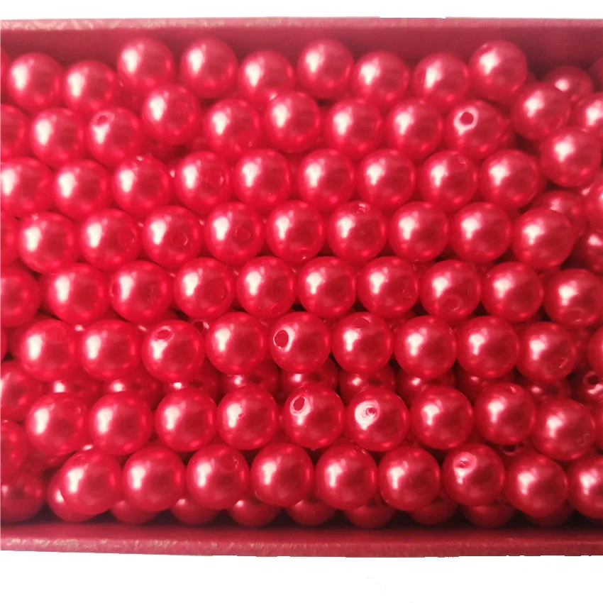 500pcs red Pearls Сделай Сам пена медведь плесень искусственный жемчуг медведь плесень свадебное украшение дома дети подарок на день рождения - Цвет: 500pcs red Pearls