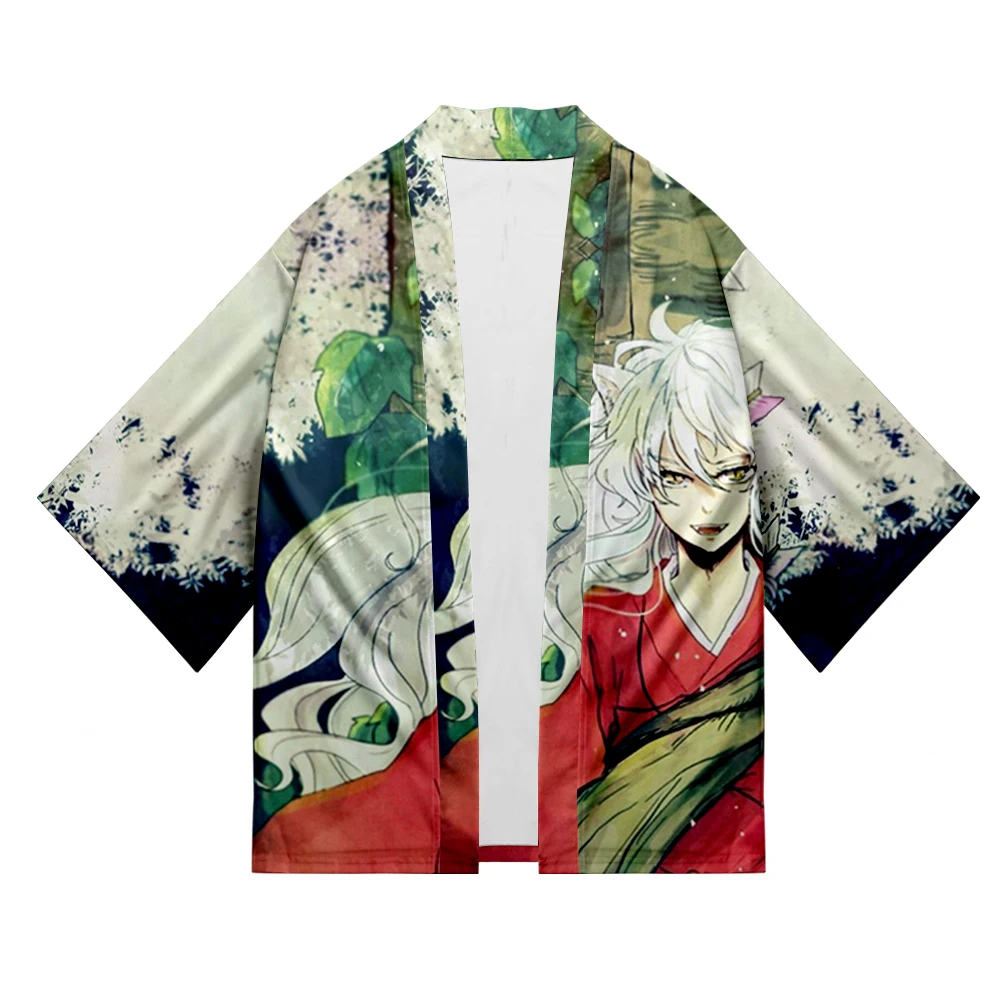 Костюм для косплея Inuyasha мужчин и женщин Аниме кимоно в стиле Харадзюку юката с 3D