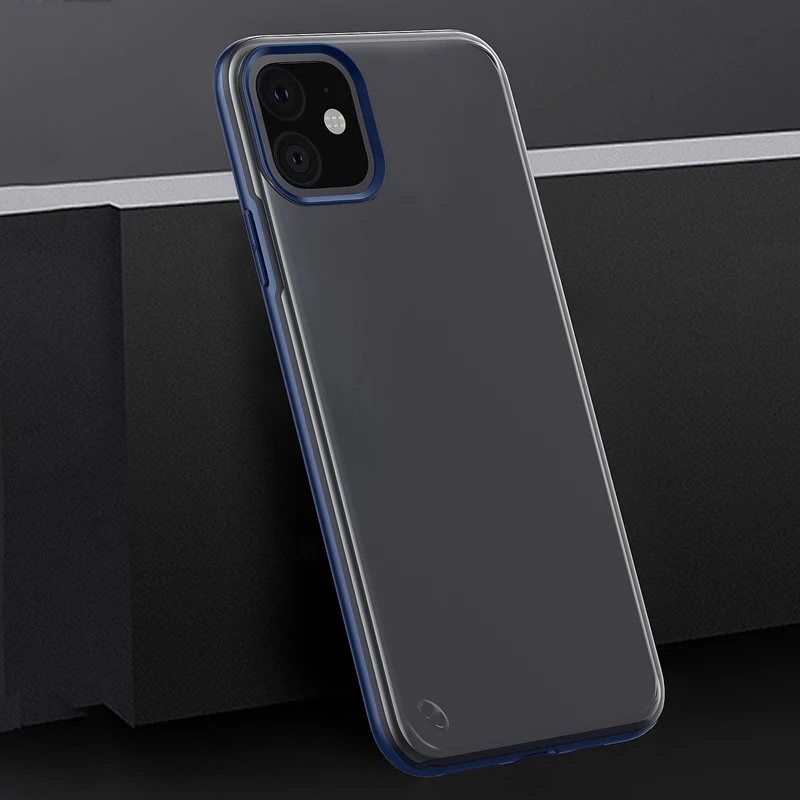 OPQ-для Iphone 11 Pro Max Мягкий ТПУ+ PC чехол для телефона, мобильный телефон презерватив-6,5 дюймов темно-синий