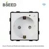 BSEED WIFI Wall Light Switches Glass Panel Parts White Smart Touch Switches Function Parts EU Sockets Power Outlet Parts ► Photo 2/6