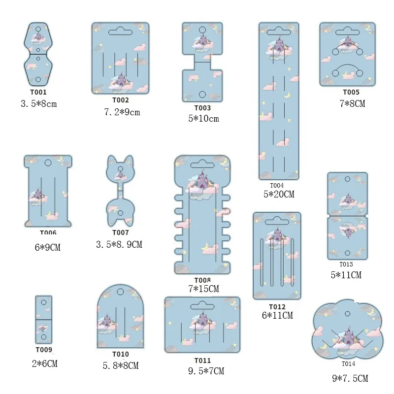 

100 Pcs Korean Version of Hairpin Hair Rope Display Cards Custom Logo Fashion Jewelry Packaging Tags DIY Handmade Packing Cards