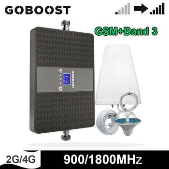 

GOBOOST GSM 900 1800 MHz Dual Band 2G 4G Cell Phone Signal Booster Gain 70dB Mobile Phone Signal Repeater Amplifier Set