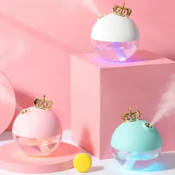 

320ml Ultrasonic Crown Air Humidifier USB Rechargeable Essential Oil Diffuser