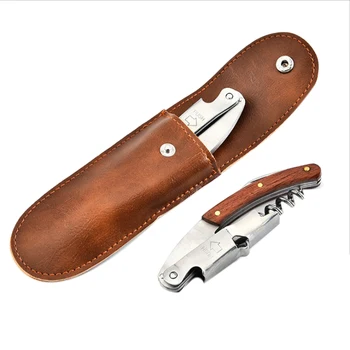 

Stainless Steel Bottle Opener Rosewood Wooden Handle Multifunctional Wine Bottle Opener Kitchen Gadget