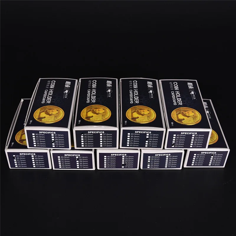 50pcs/Set 23-40mm Sizes Protective Coin Paper Clip Collecting Money Penny Storage Case Stamp Coin Holders Cover Case Storage coin stamp holders