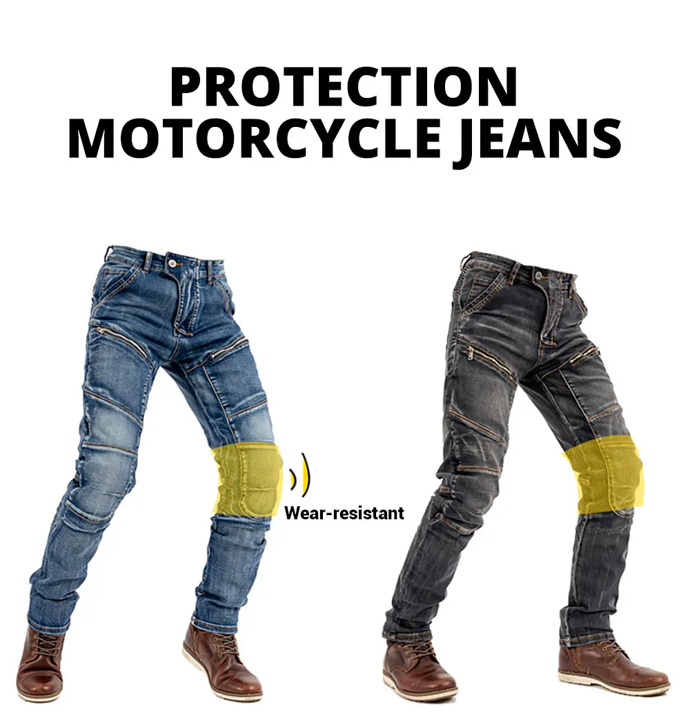 Motorcycle Pants Moto Protection Motocross Jeans Rodilleras Moto Jeans Men Motorcycle Motocross Pants Four Seasons Breathable