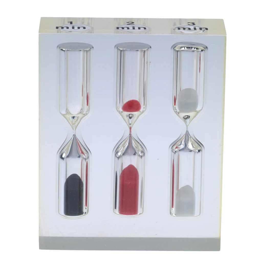 Three-In-One Acrylic Sand Hourglass Sandglass Sand Egg Timer Clock  Kitchen Clock Home Decoration
