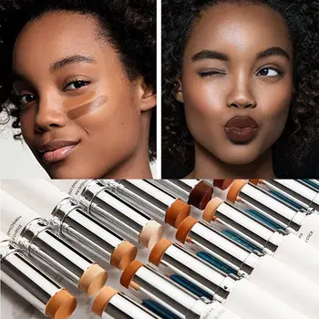 

Pudaier 18 Colors Nude Concealer Stick Foundation Women Makeup Full Face Cover Contour Primer Moisturizer Hide Blemish Bronzer