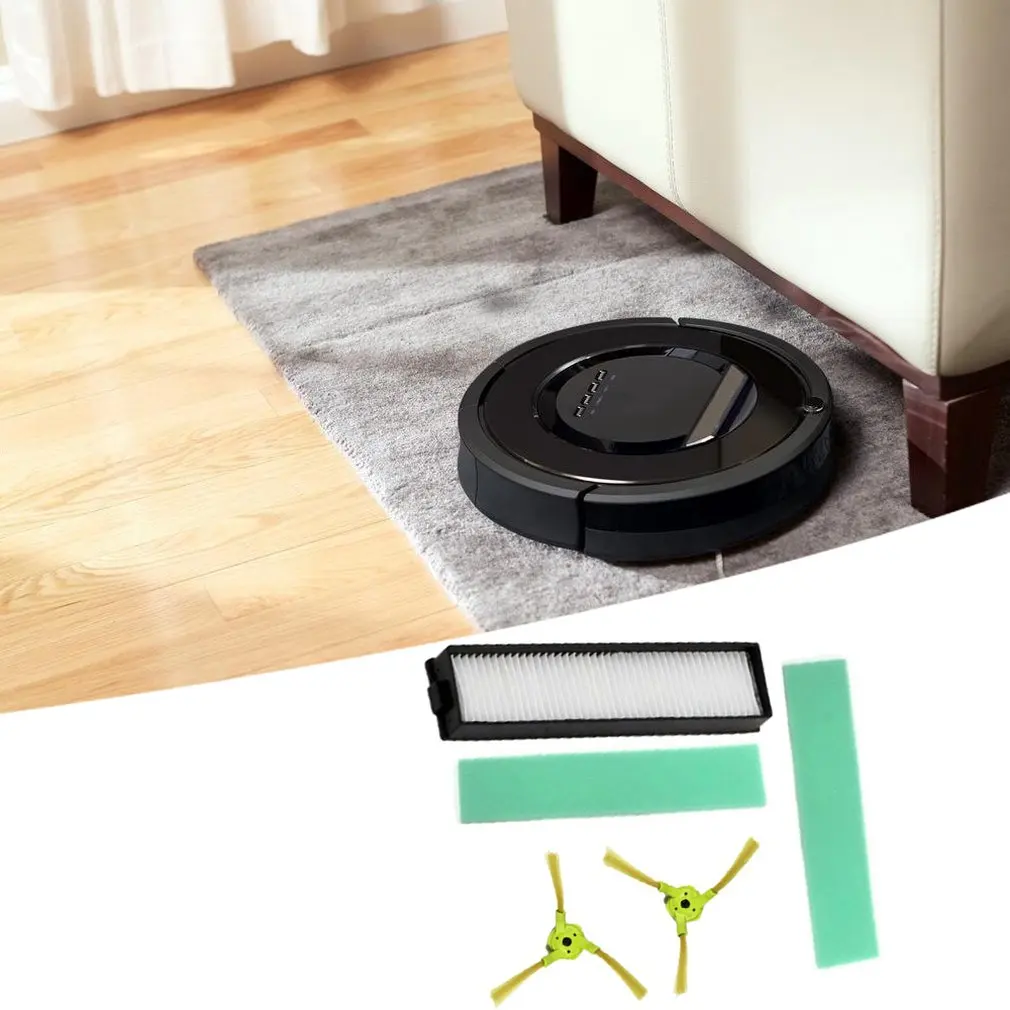 2x боковым щеткам обеспечен 1xFilter вакуумный очиститель для LG Hom Bot VR6270LVM VR65710 VR6260LVM прокатки насадки для щетки для мытья фитинги