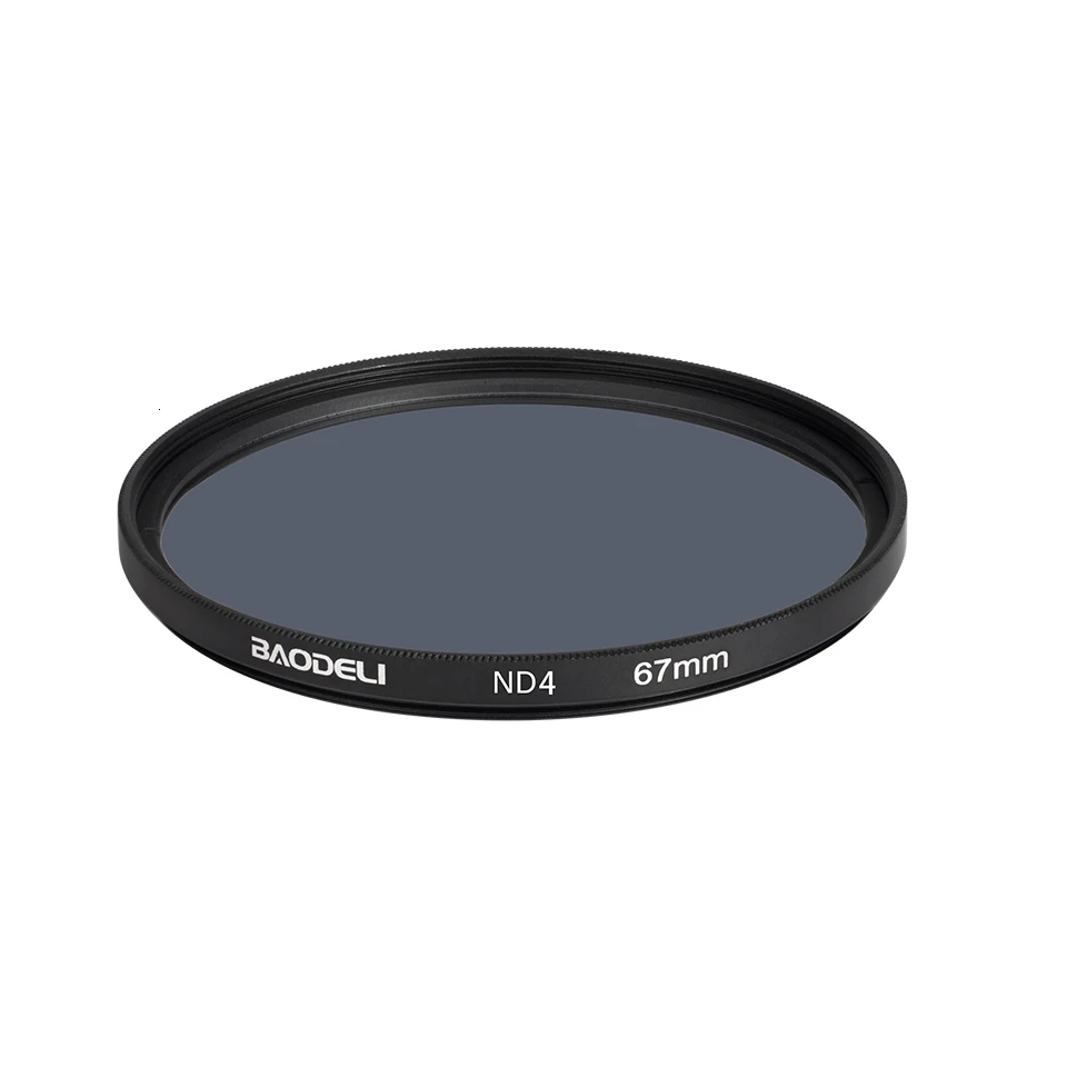 ONLY ND 4 NO BOX BAODELI фильтр для объектива Nd 2 4, 8 фильтр 49 52 55 58 62 67 72 77 82 мм для Камера Canon T6 M50 77d Nikon D3500 sony X3000 A6000 Запчасти - Цвет: ONLY ND 4 NO BOX