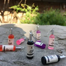 Harajuku стиль забавные хип хоп стеклянные Коктейльные красные серьги с бутылкой личностное Моделирование красное вино серьги в виде бутылок