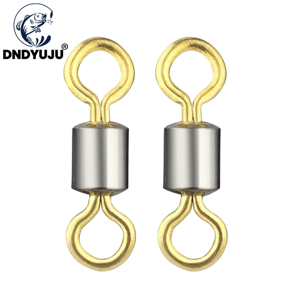 

DNDYUJU 50pcs Size6#-12# Colorful Fishing Barrel Bearing Rolling Swivel Solid Ring Lures Connector Carp Fishing Swivels