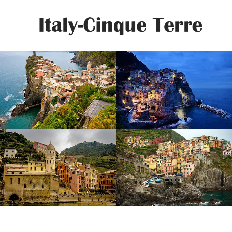 1000 шт Сделай Сам Италия Cinque Terre town дорожный пейзаж бумага 3D архитектурное здание