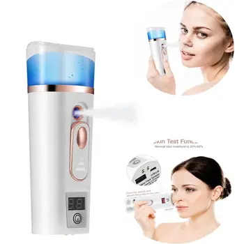 

Frcolor Nano Face Sprayer with Skin Test Function Moisturizing Skin Sprayer Rechargeable Facial Mister (White)